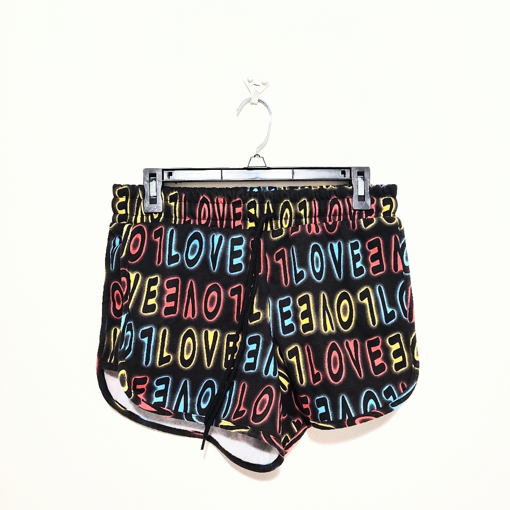 Colorful Love Print Shorts